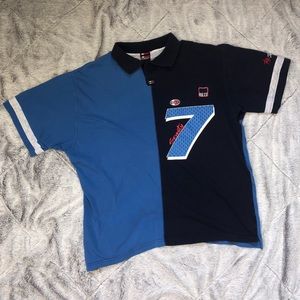 Bugle Boy split color polo shirt